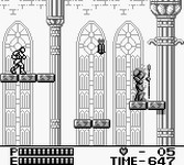 une photo d'Ã©cran de Castlevania 2 - Belmont s Revenge sur Nintendo Game Boy